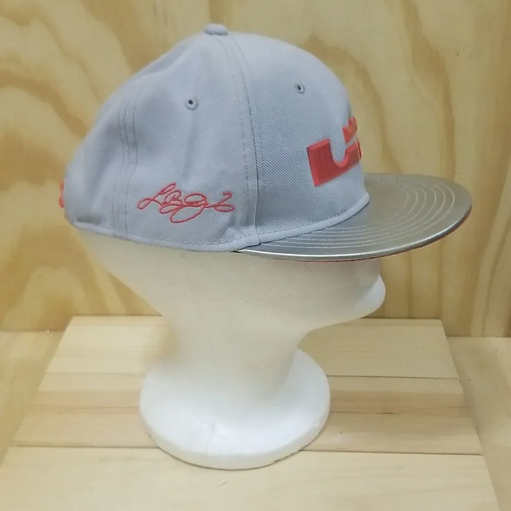 Nike Swoosh Lebron James Logo Hat Cap gray King Crown True Vector Snapback